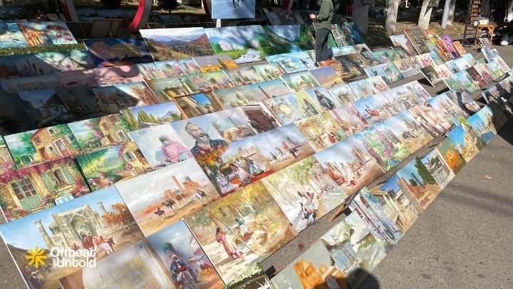 Art Stalls at Broadway Boulevard at Tashkent Uzbekistan