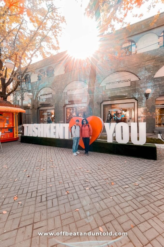 I love Tashkent at Broadway Boulevard at Tashkent in Uzbekistan